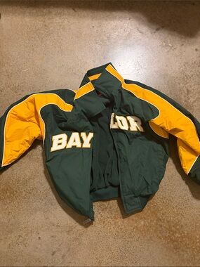 Green & Gold Baylor Letterman-Style Jacket